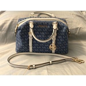 Michael Kors Ginger Denim Duffle Satchel
